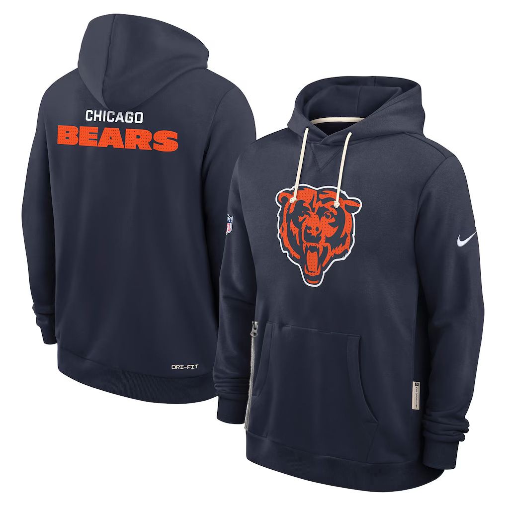 Men 2026 NFL Chicago Bears hoodie blue 01->chicago bears->NFL Jersey
